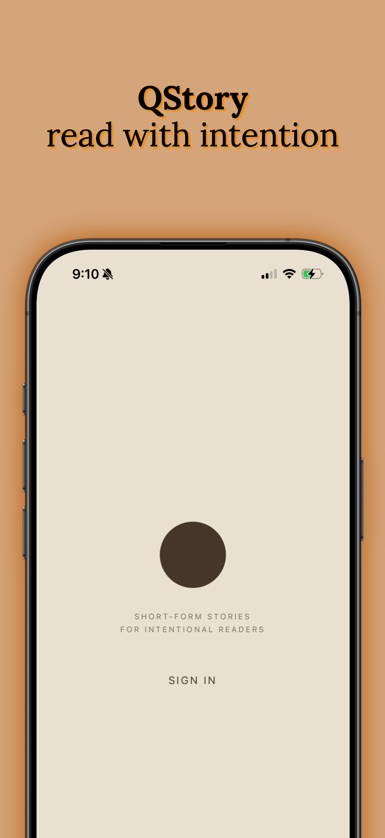 QStory welcome screen